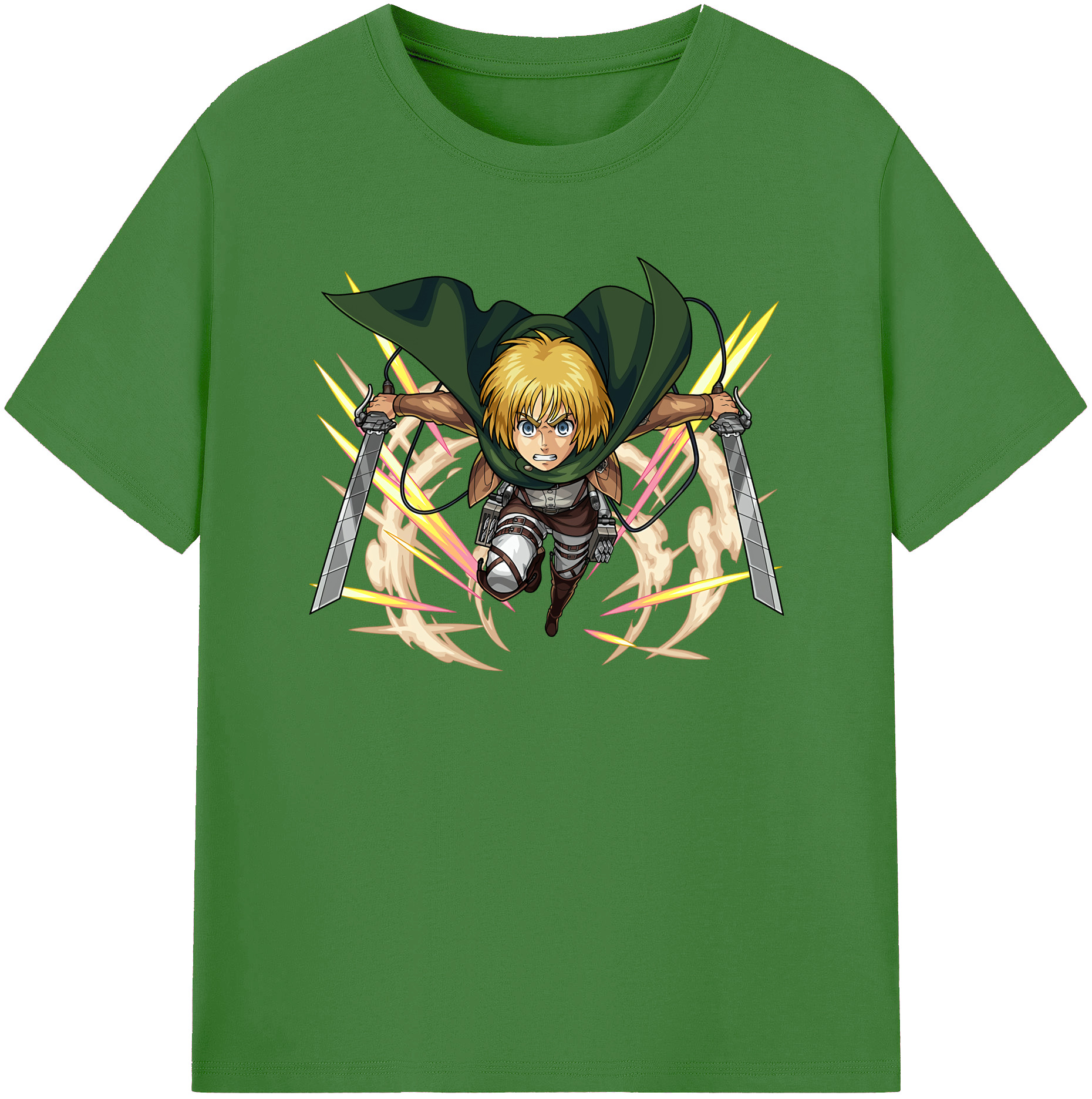 （画像用） 進撃の巨人 アルミン·アルレルト Attack on Titan Armin Arlert レディースカジュアルプリントTシャツ（綿100％）